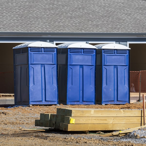 how often are the porta potties cleaned and serviced during a rental period in Strasburg